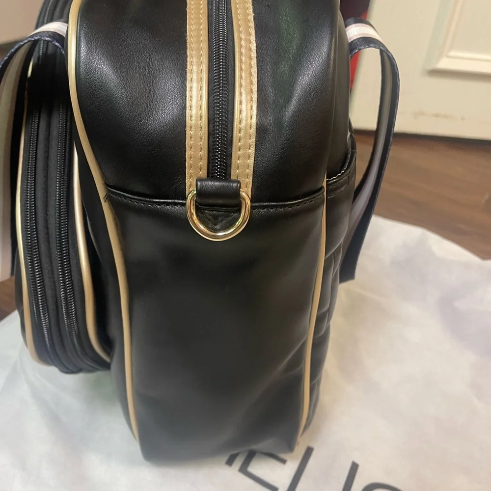 The Emily pickle ball bag by Ameliora Elegant Black Woven Tote Bag - Picture 5 of 9